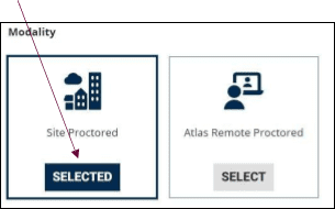 Site Proctored option is selected.